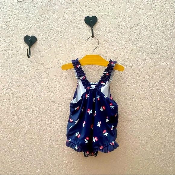 Janie & Jack Merchant Marine Navy/Cherry Swimsuit- 18-24m - Picture 5 of 6